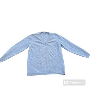 pure collection cashmere sweater V Neck Women’s Gray US sz 18L